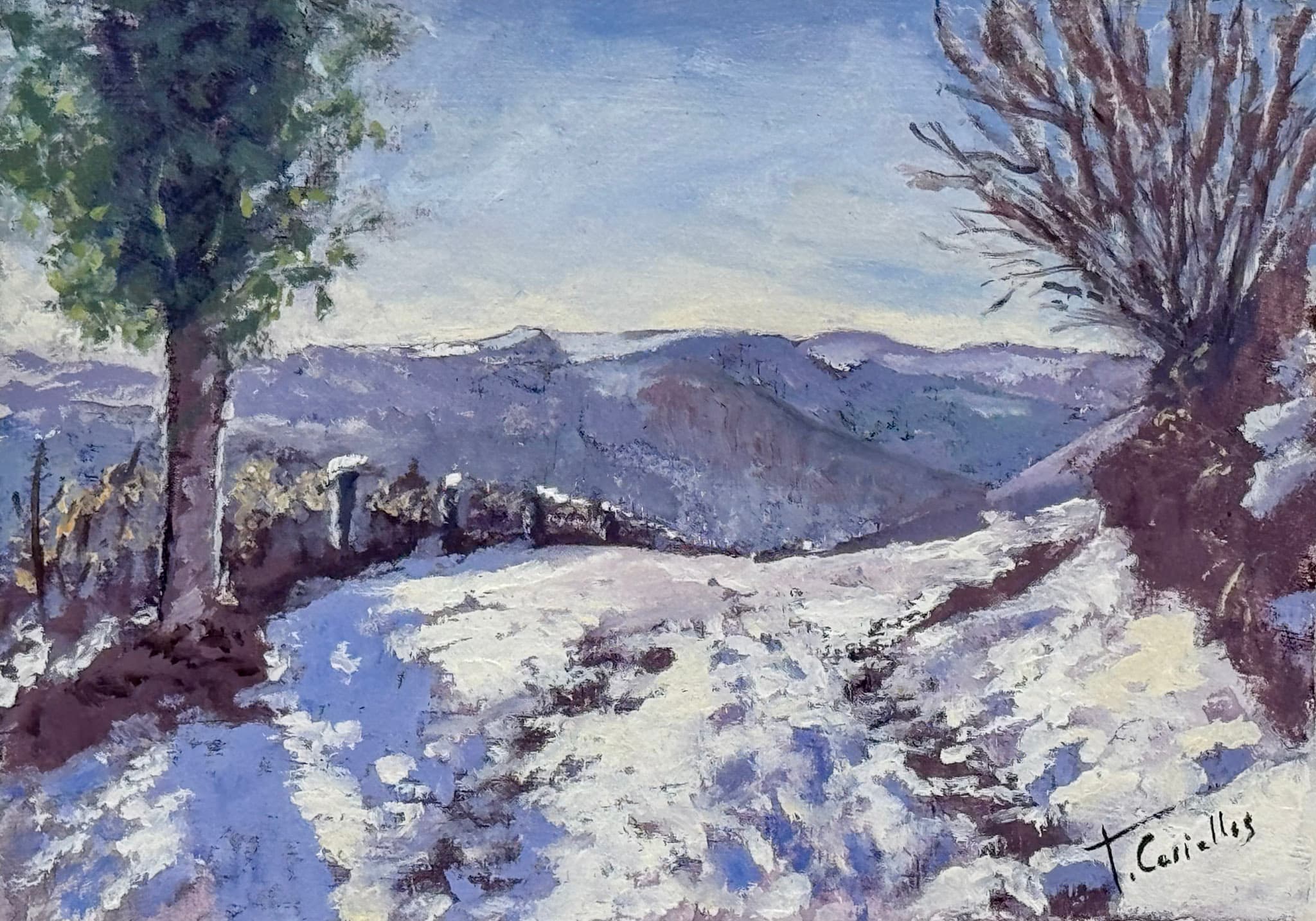 Nevada en Caso, óleo de Tere Casielles.