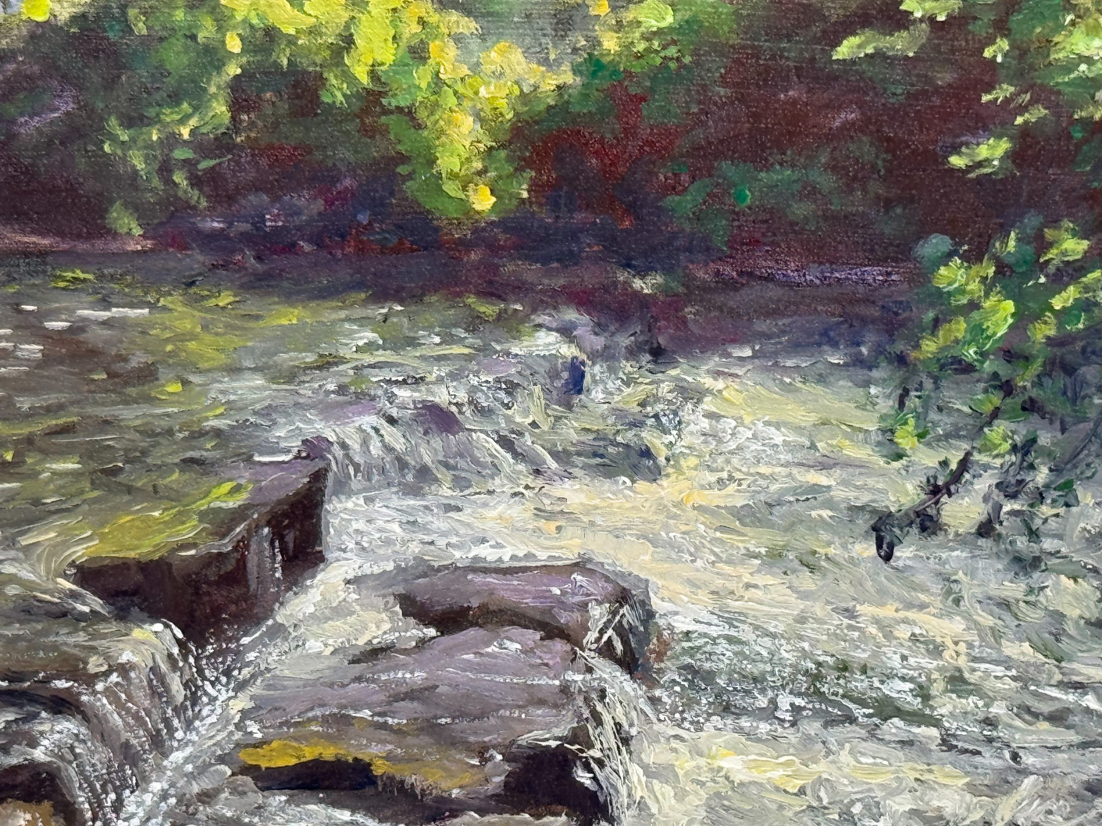 Es el río Nalón, óleo de Tere Casielles.