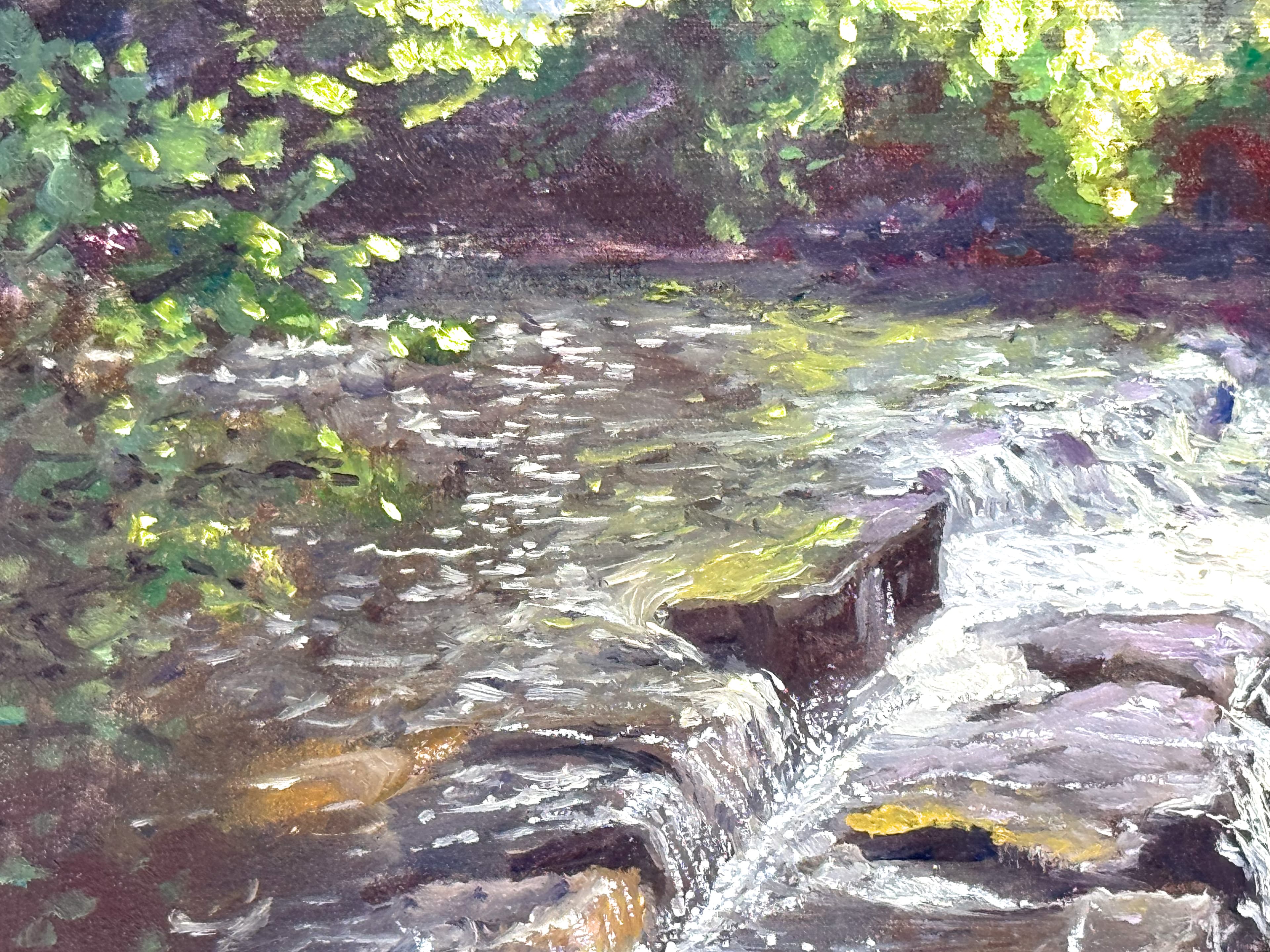 Es el río Nalón, óleo de Tere Casielles.