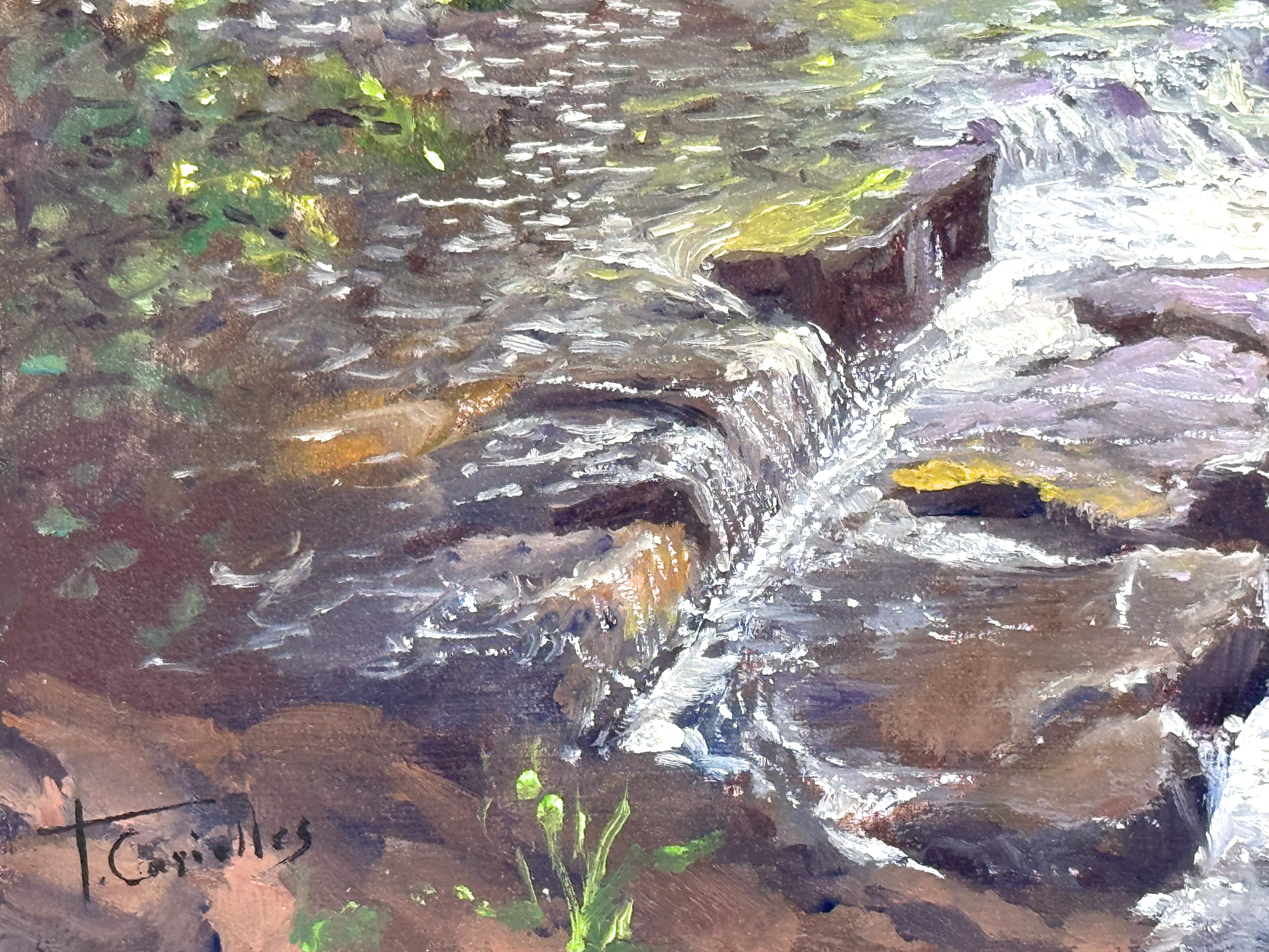 Es el río Nalón, óleo de Tere Casielles.