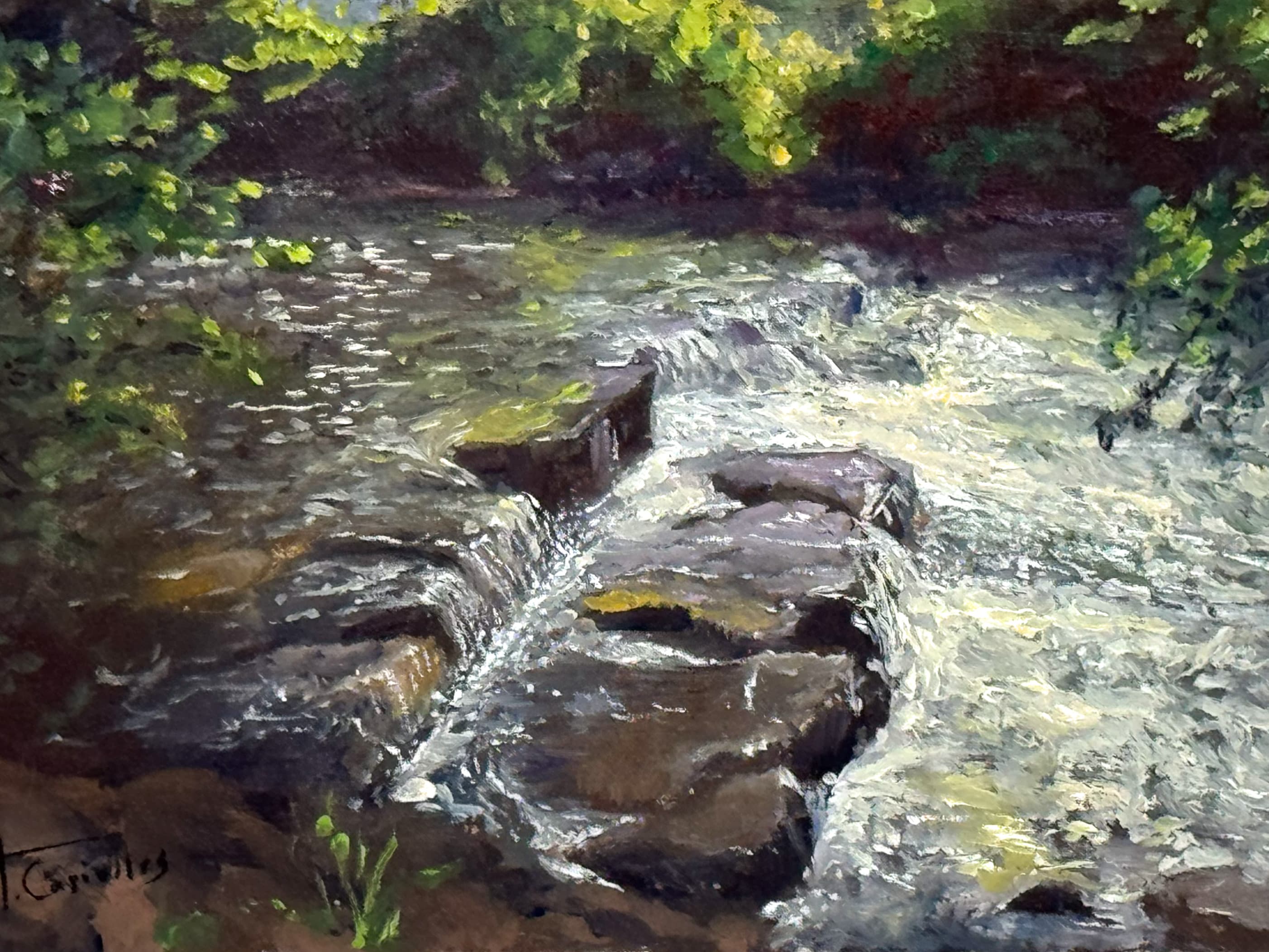 Es el río Nalón, óleo de Tere Casielles.